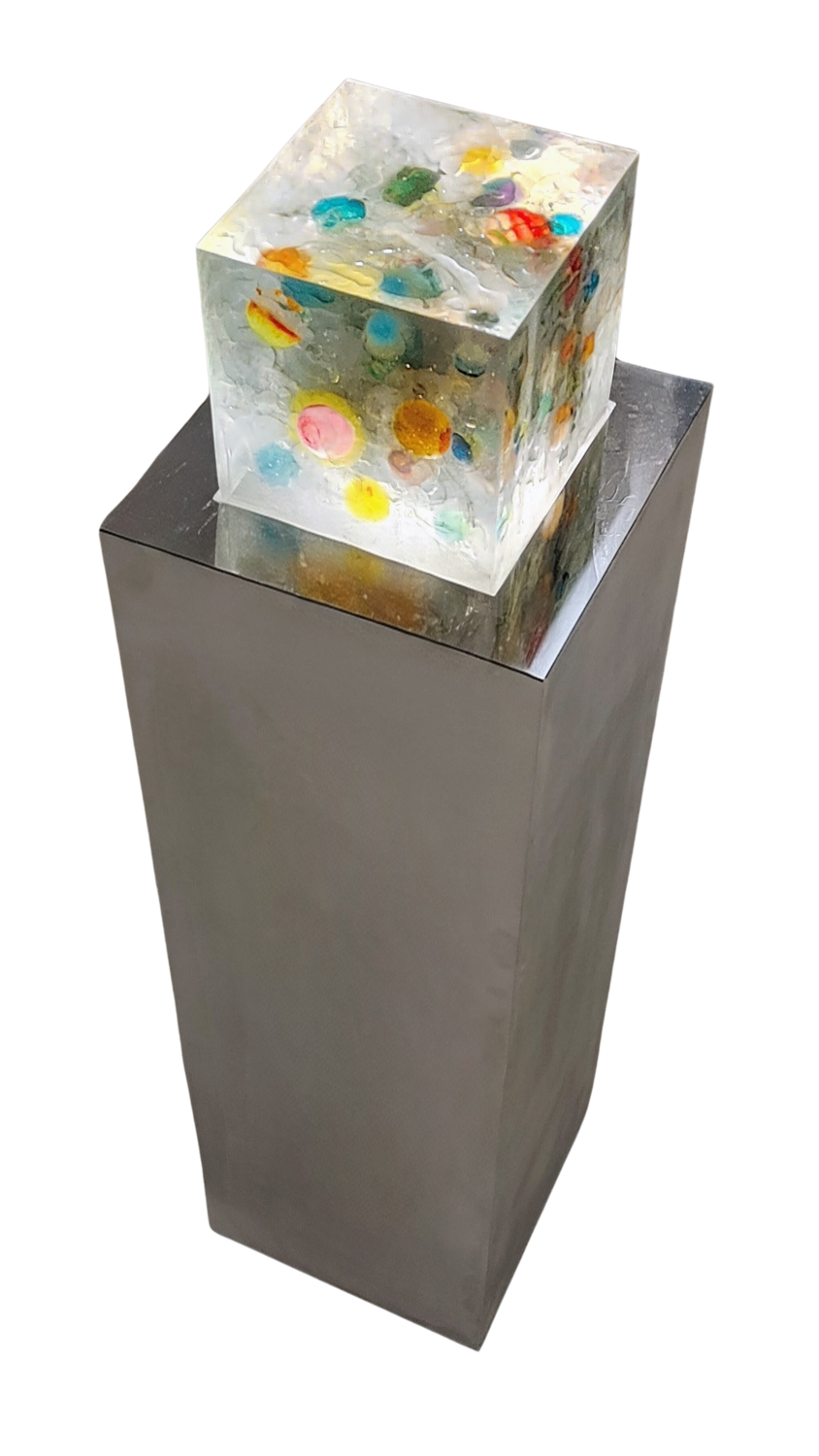 spherical cube light objekt Klaus Angeli Sculpture for sale