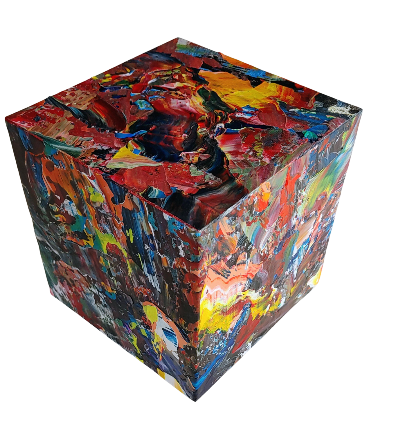 rotation cube abstract Klaus Angeli Sculpture for sale