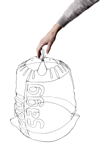 Bebbi Sack - Swiss trashbag by Amédé Flum, Sculpture for Sale on Select