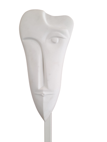 „Maske“ in Marmor geschlagen by Ing. Buchberger, Sculpture for Sale on Select