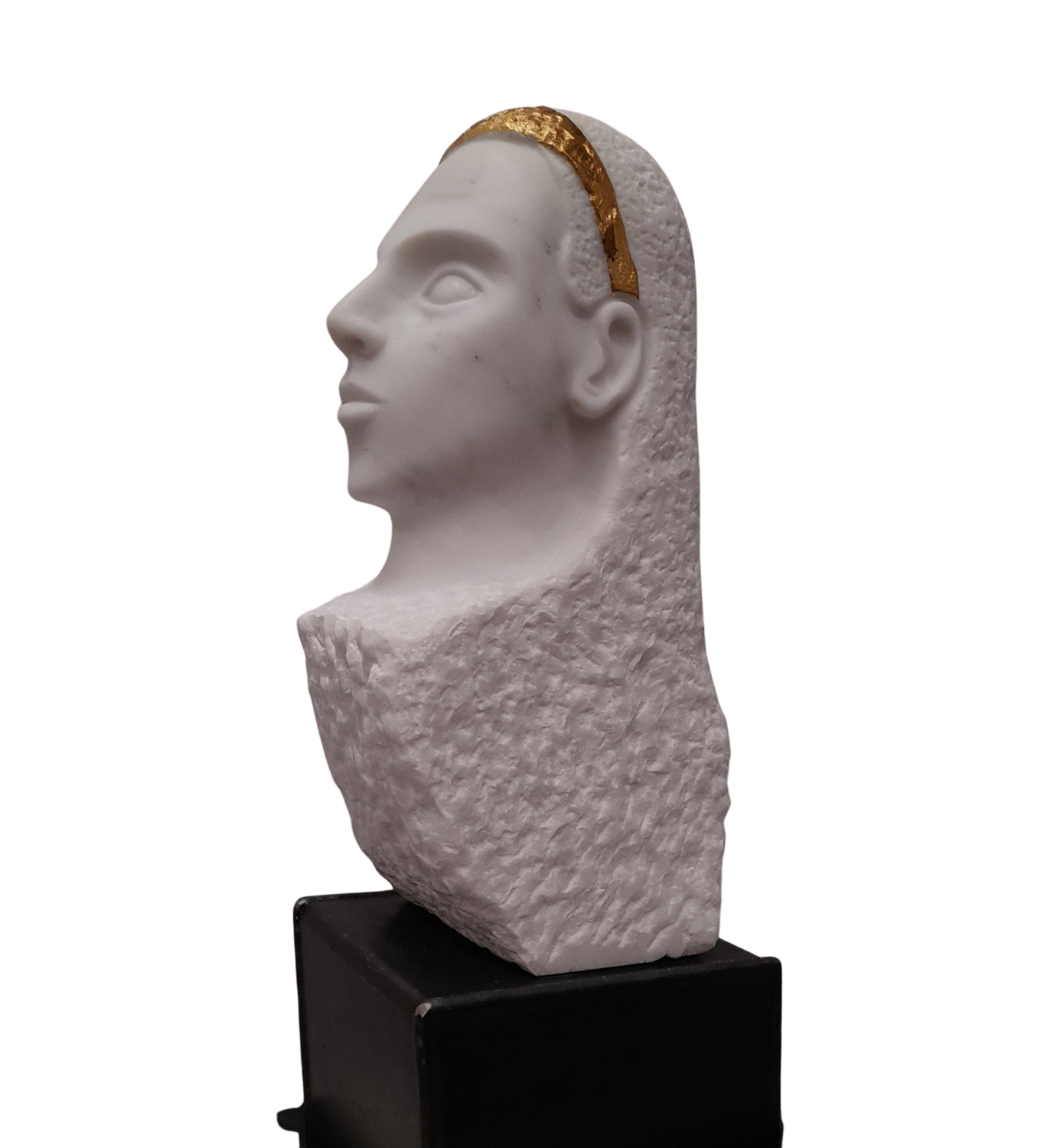 Kopf mit goldenem Band Ing. Buchberger Sculpture for sale