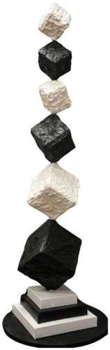 Construction # 1 in Black and White by Joel Shapses, Sculpture for Sale on Select