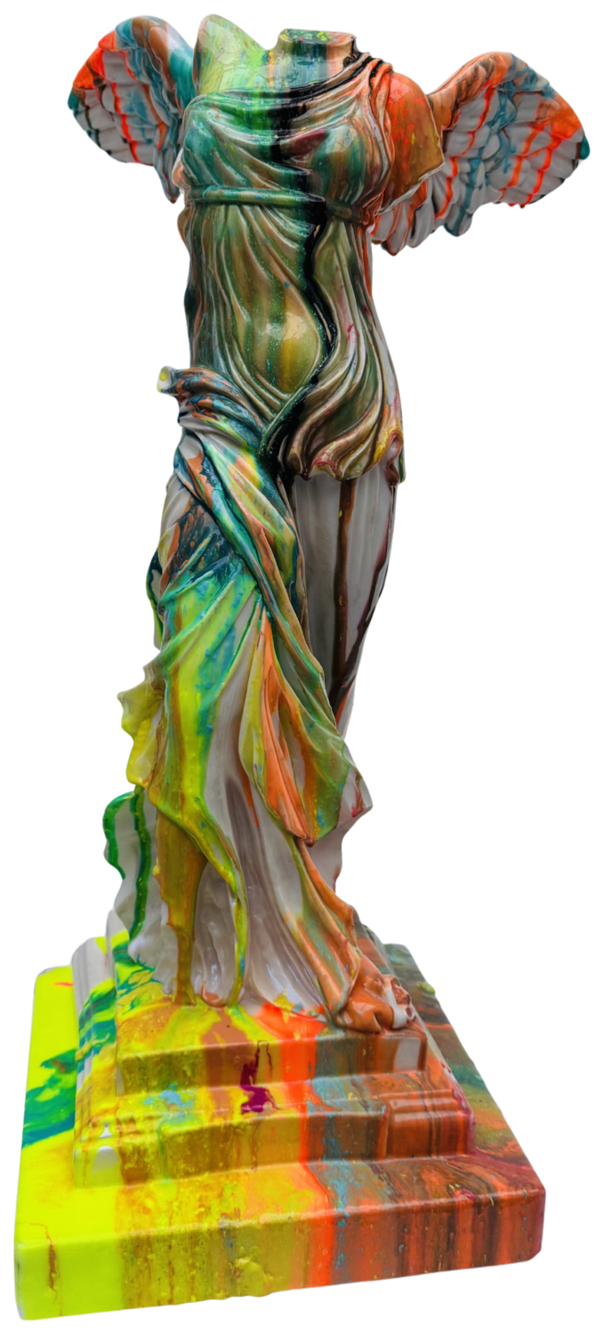 "Nike of Light" – A Fusion of Classical Elegance & Modern Vibrance Antoni Dragan Sculpture for sale