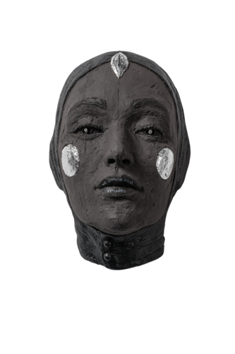 La Viandante nera - foglia argento by Francioni Mastromarino, Sculpture for Sale on Select