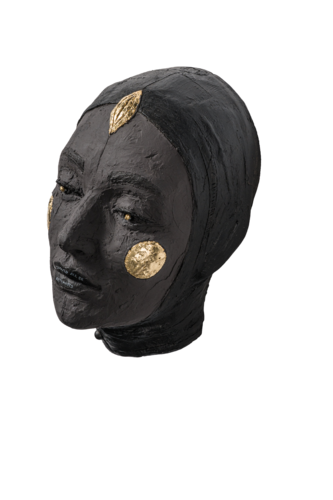 La Viandante nera - foglia oro by Francioni Mastromarino, Sculpture for Sale on Select