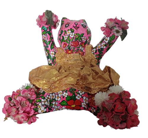 CHAT ROSE by Christiane Guerry, Sculpture for Sale on Select