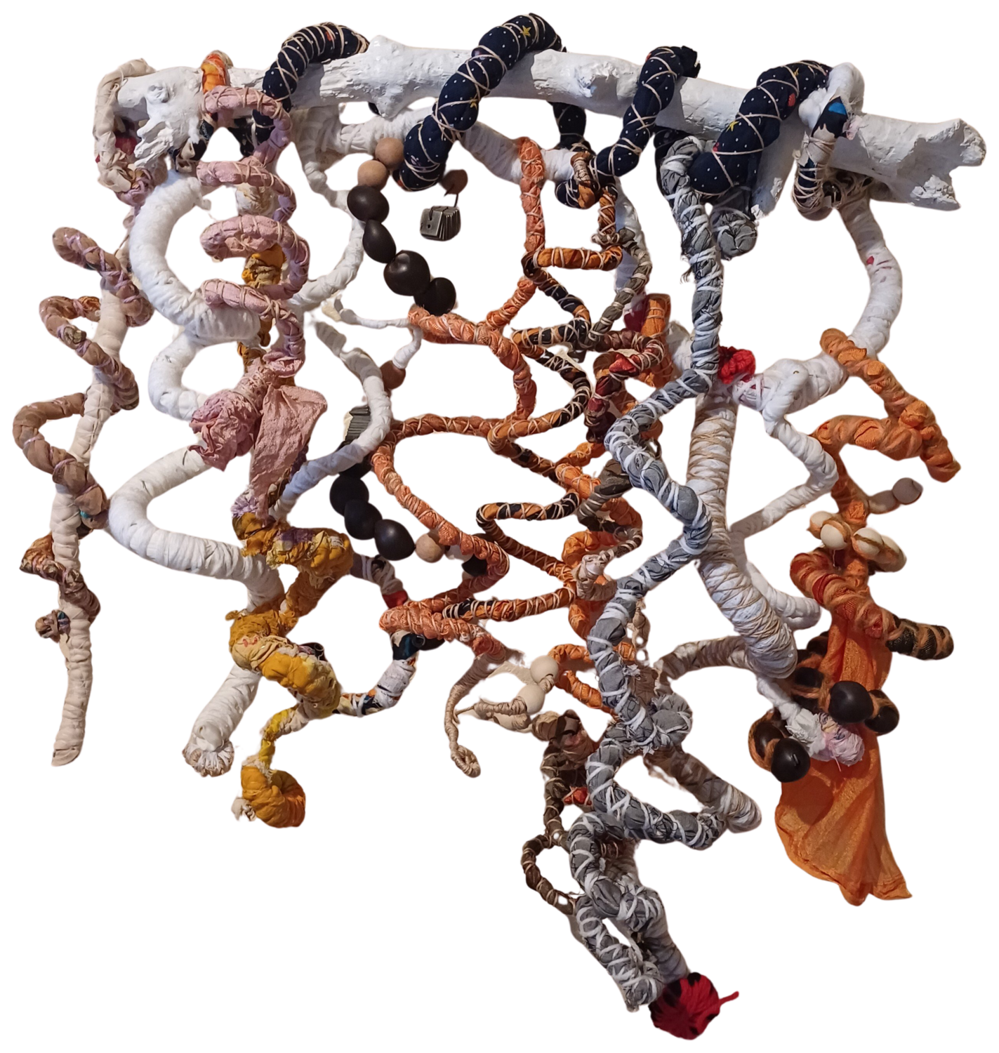 DE BOIS, DE FILS, DE LAINES, DE TISSUS ET DE FER Christiane Guerry Sculpture for sale