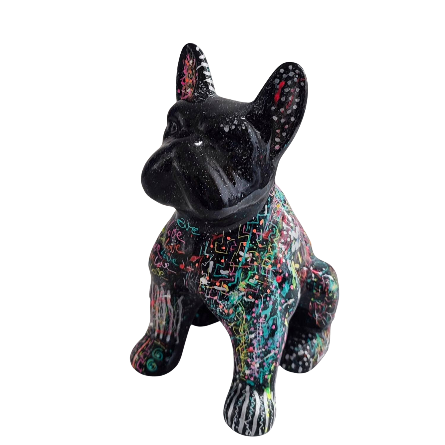 Dog art 2 - sculpture bouledogue - chien pop art ÂME SAUVAGE Sculpture for sale