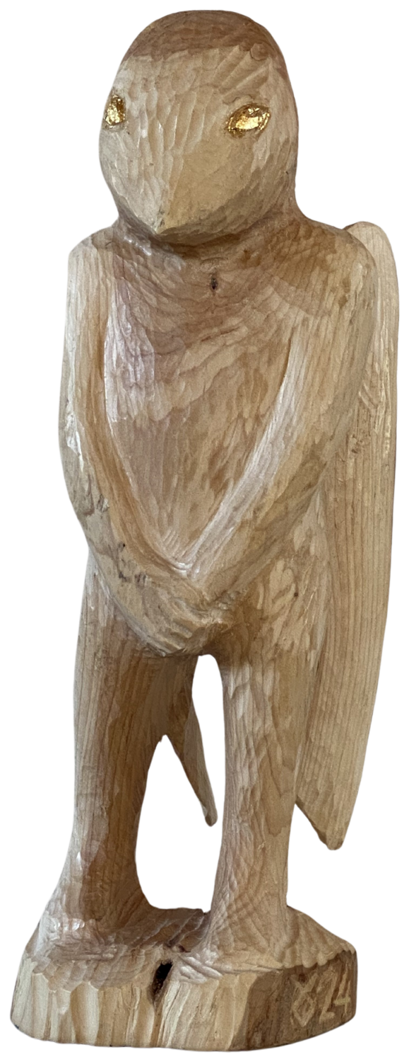 Vogelmensch mit goldenen Augen Ranulf Streuff Sculpture for sale