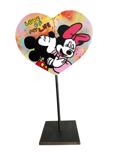 LOVE OF MY LIFE skulptur herz resinart popart by michael pfannschmidt, Sculpture for Sale on Select