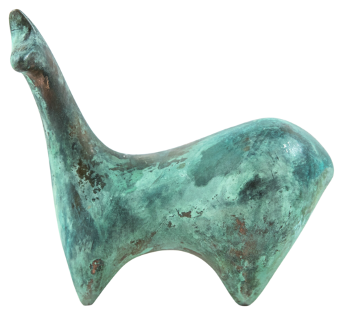 Medium Curved Green Llama by Jesus Valencia, Sculpture for Sale on Select