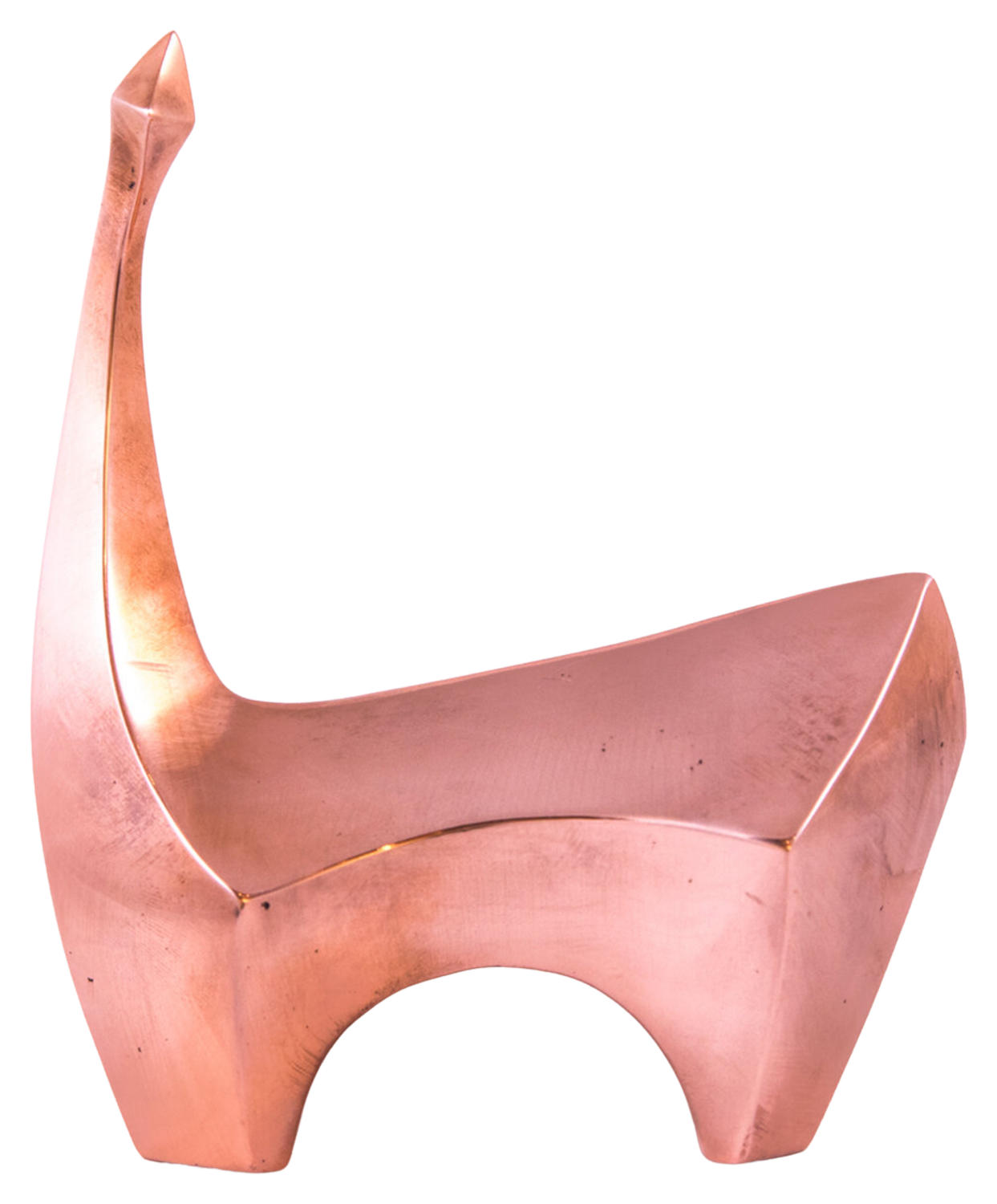 Large Cubic Copper Llama Jesus Valencia Sculpture for sale