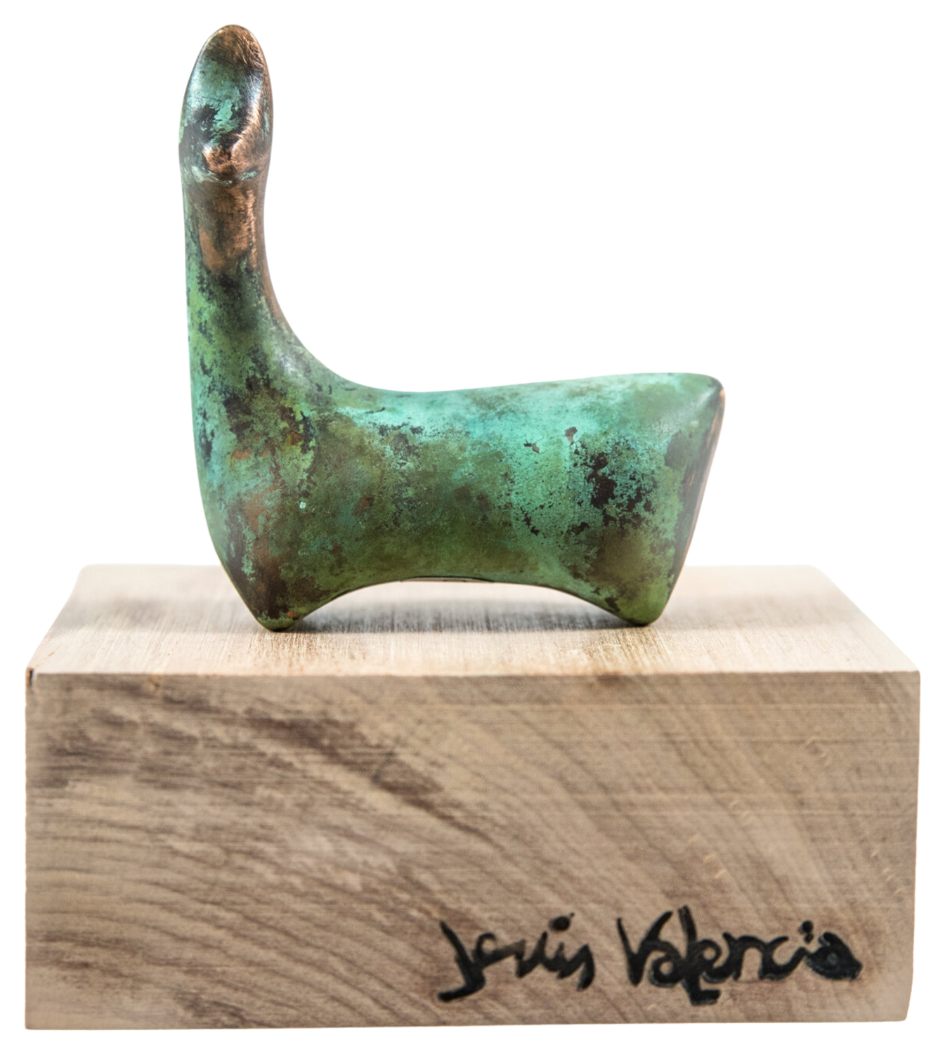 Tiny Green Llama One Jesus Valencia Sculpture for sale