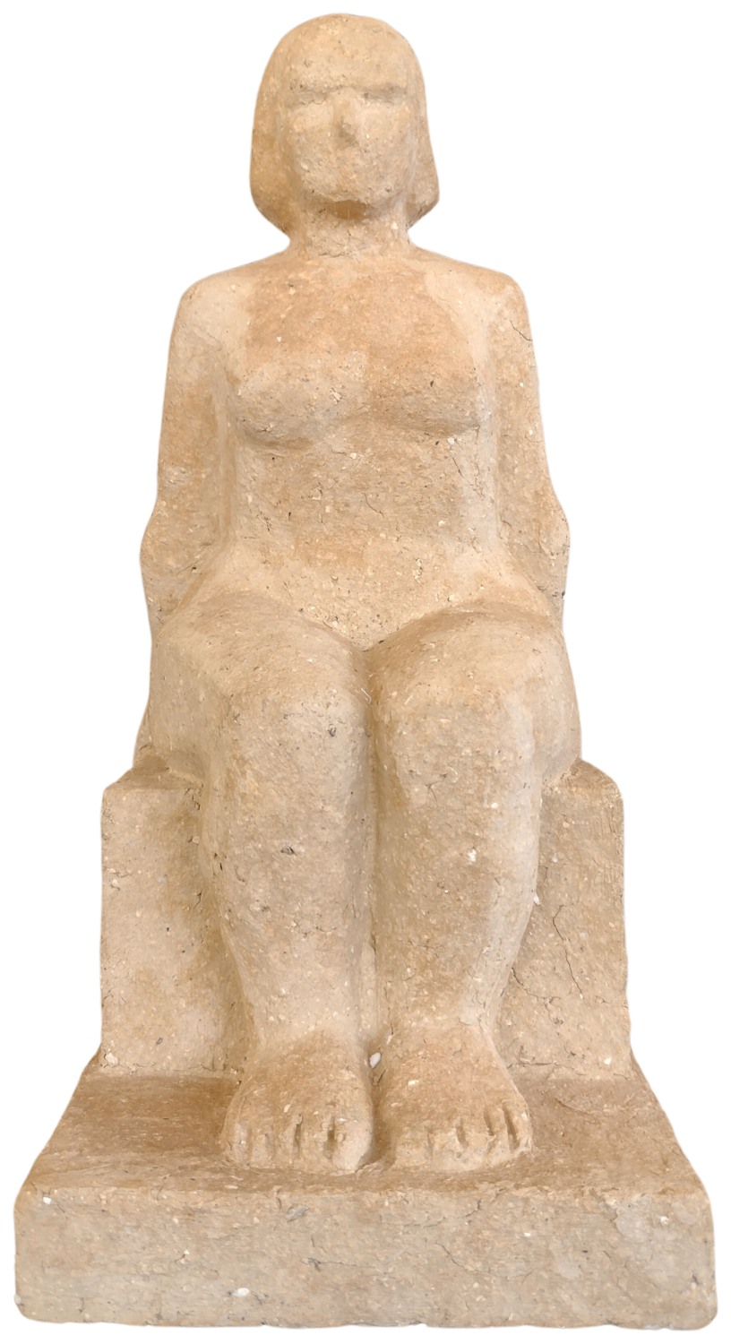 Seated female figure Krasimir Mitov Sculpture for sale