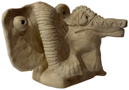 elephant with aligator by Thomas Bertolis, Sculpture for Sale on Select