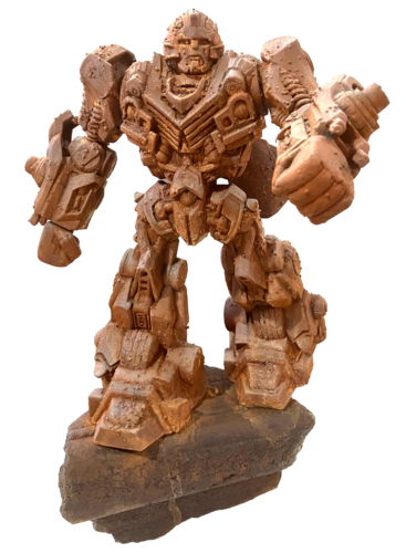 Sculpture BUMBLEBEE rouillée / Figurine Transformers relookée by Gilles Pierre, Sculpture for Sale on Select