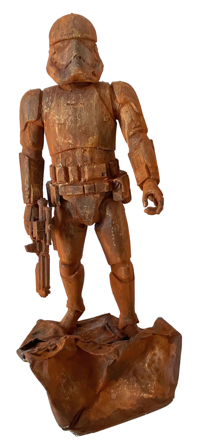 Sculpture Stormtrooper rouillée / Figurine Star Wars Gilles Pierre Sculpture for sale