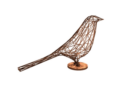 Bird ( Wireframe) by Claudio Pincas Feldman, Sculpture for Sale on Select