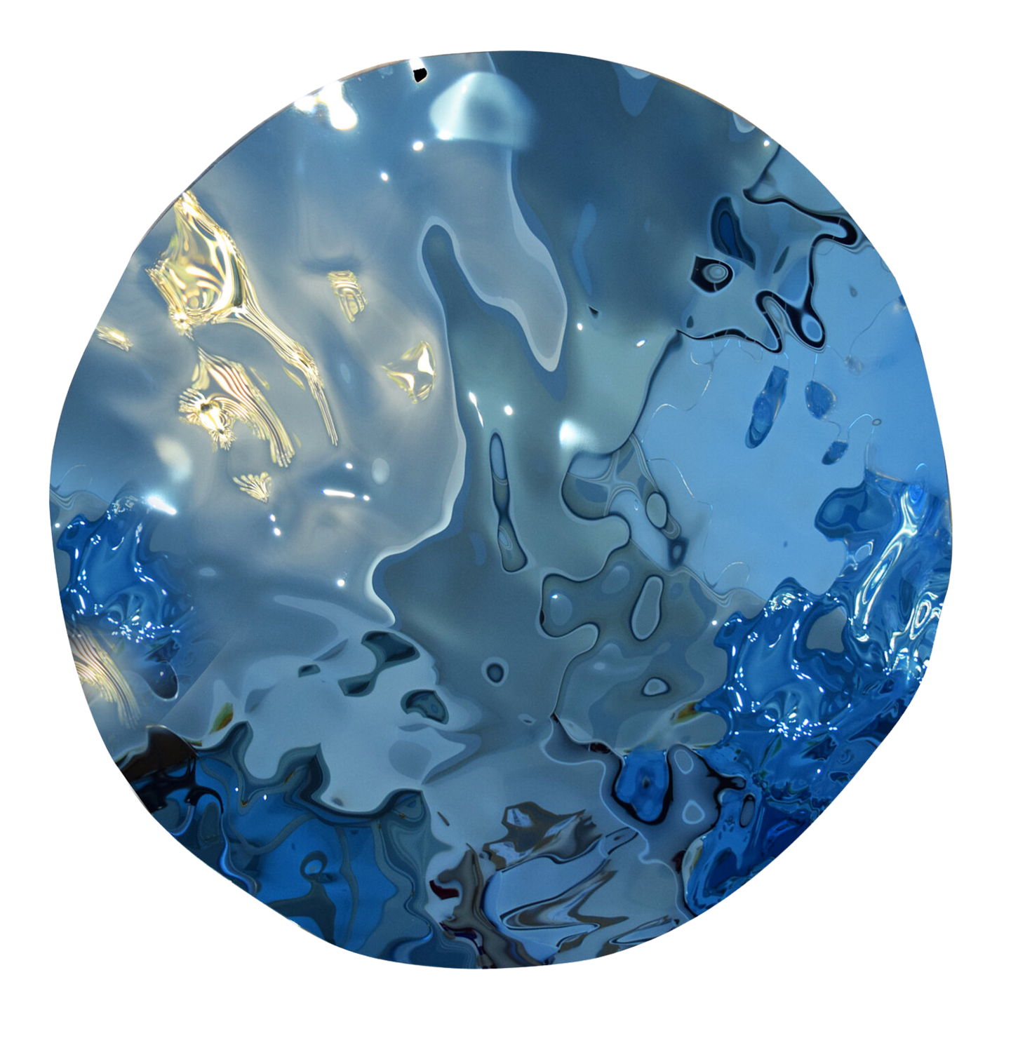 Water Effect in Blue Anna Sidi-Yacoub Sculpture for sale
