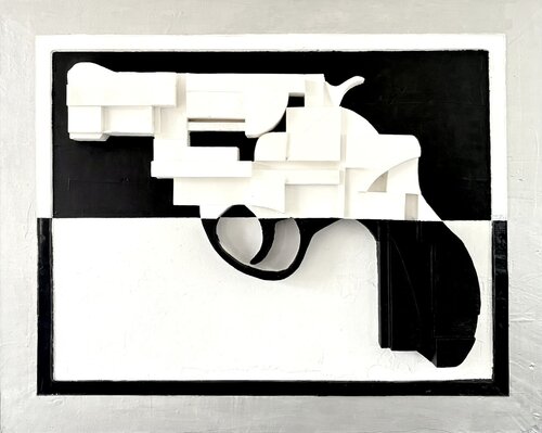 Revolver (Black/ White) by Robert Tietz, Sculpture for Sale on Select