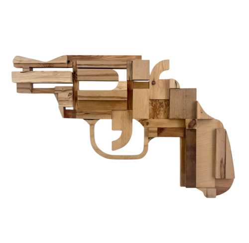 Holzrevolver by Robert Tietz, Sculpture for Sale on Select