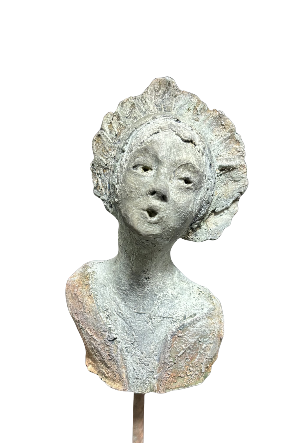 Sculpture : petite tête heureuse Catherine Zivi Sculpture for sale
