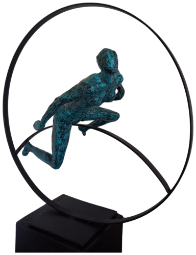 Mindfulness cobalto by Vicky Pérez, Sculpture for Sale on Select