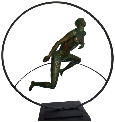 Mindfulness golden green by Vicky Pérez, Sculpture for Sale on Select