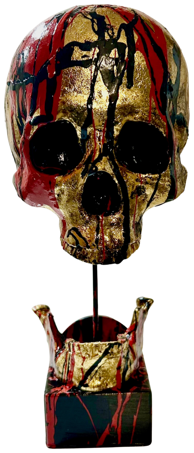 Decomposed skull Salvatore Petrucino Sculpture for sale