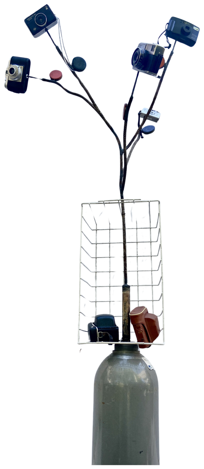 Skulptur dreizehn Fotobaum Rainer Neundörfer Sculpture for sale