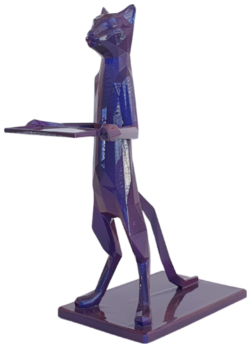 Chat Maitre Polygone - Purple by Christian Schwaller, Sculpture for Sale on Select