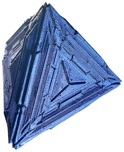 Small Blue Tetrahedron by Christian Schwaller, Sculpture for Sale on Select