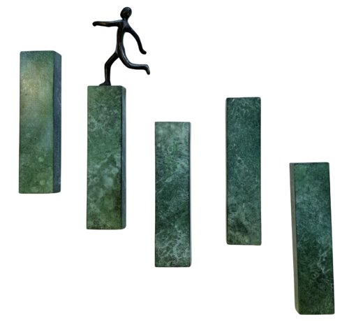 À la recherche du bonheur... 2.0 [BLOC VERT]  (série : Terre d’enfants 2026) by Olivier Messas, Sculpture for Sale on Select