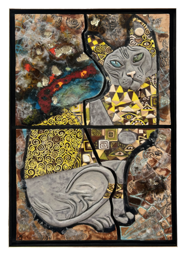 Klimt Cat by Dmitry Spiros, Sculpture for Sale on Select