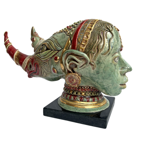 Dualis Chimera II: Breath of Jade by Dmitry Spiros, Sculpture for Sale on Select