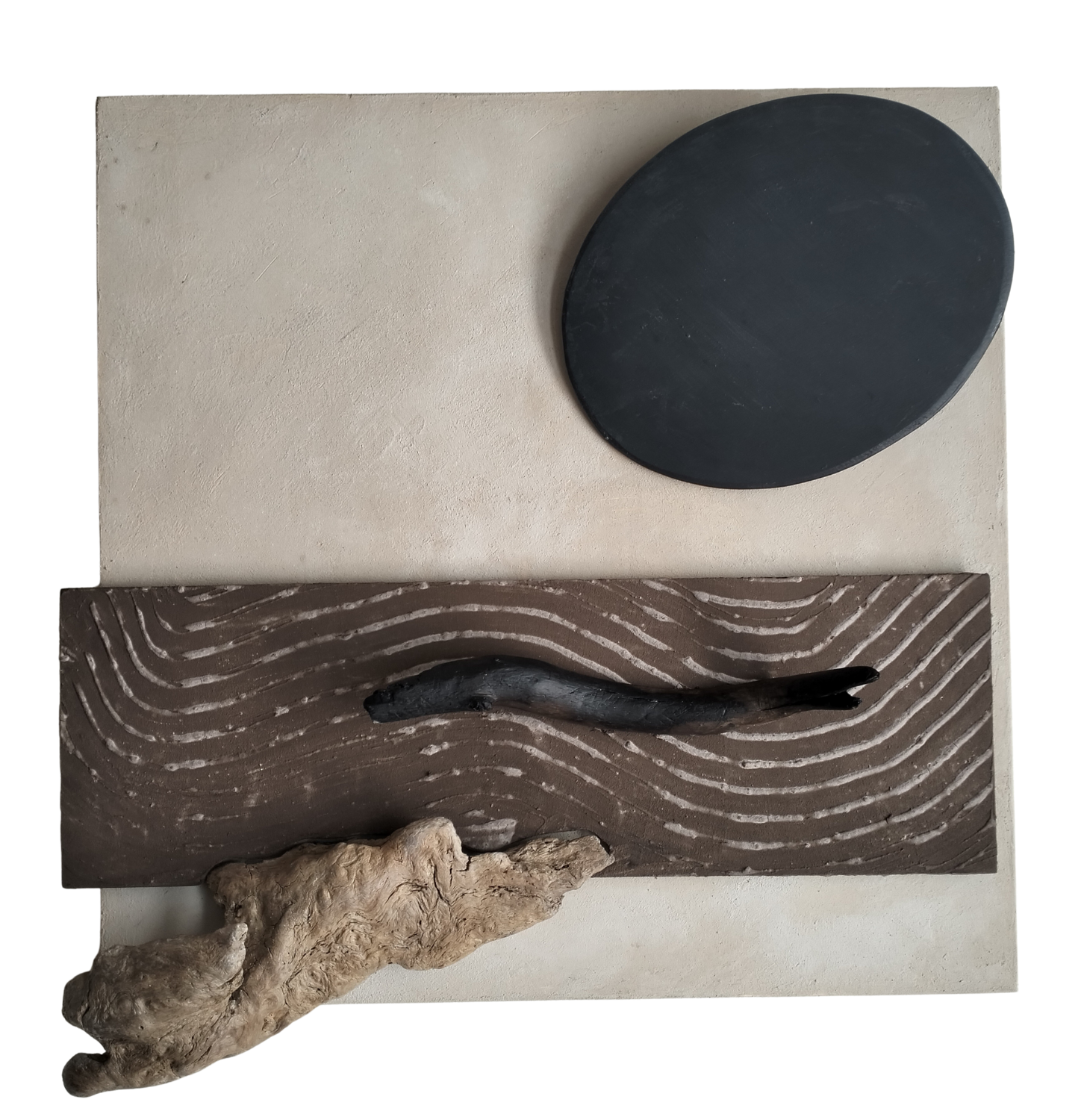 Composizione N. 32 "Luna nera" Lino Spada Sculpture for sale