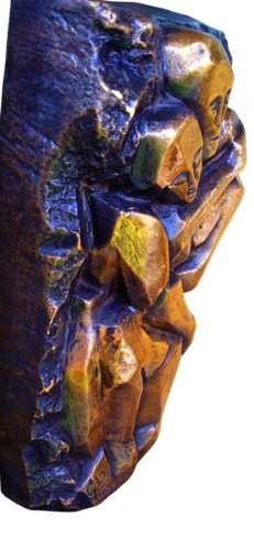 “In coppia” bronzo 2/8 su lastra ferro. by Gladys Sica, Sculpture for Sale on Select
