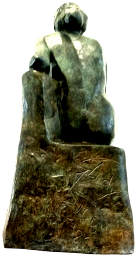“Pausa riflessiva” bronzo 1/8 base in legno. by Gladys Sica, Sculpture for Sale on Select