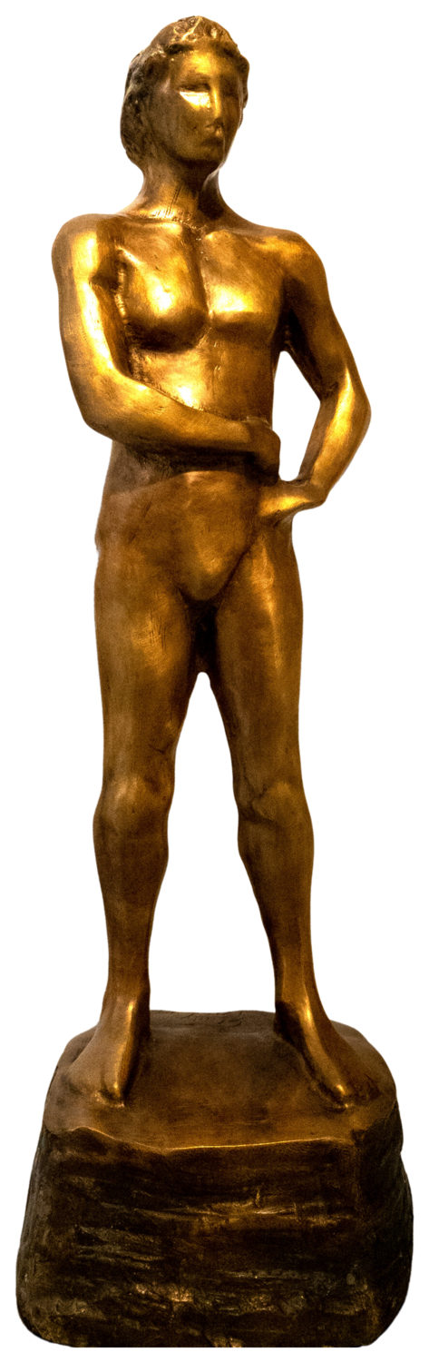 "Custode del luogo" bronzo 1/8 base legno. Gladys Sica Sculpture for sale