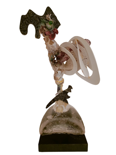 Gallo dalla cresta nera by Fiorenzo Belfiore, Sculpture for Sale on Select