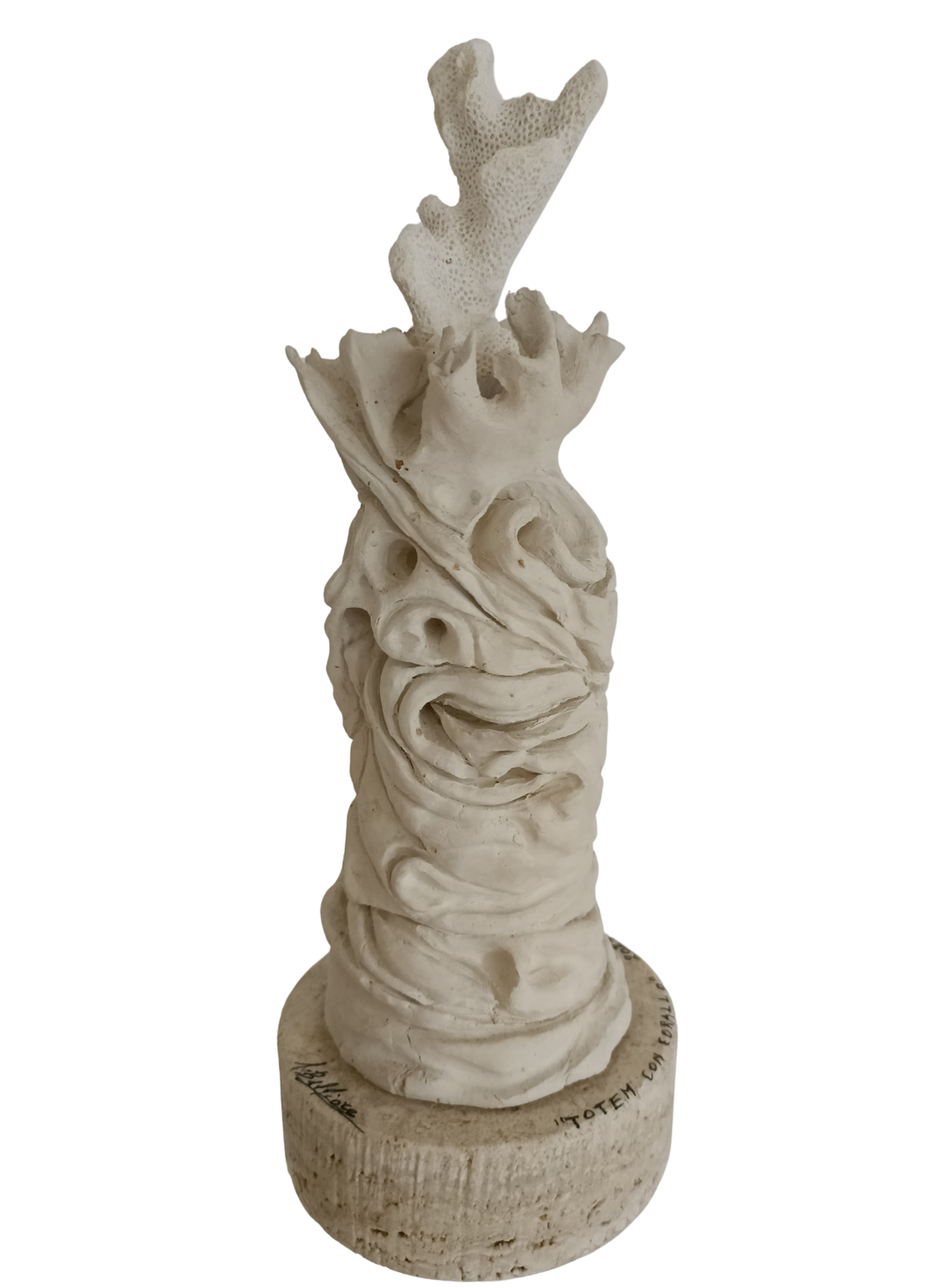 Totem con corallo Fiorenzo Belfiore Sculpture for sale