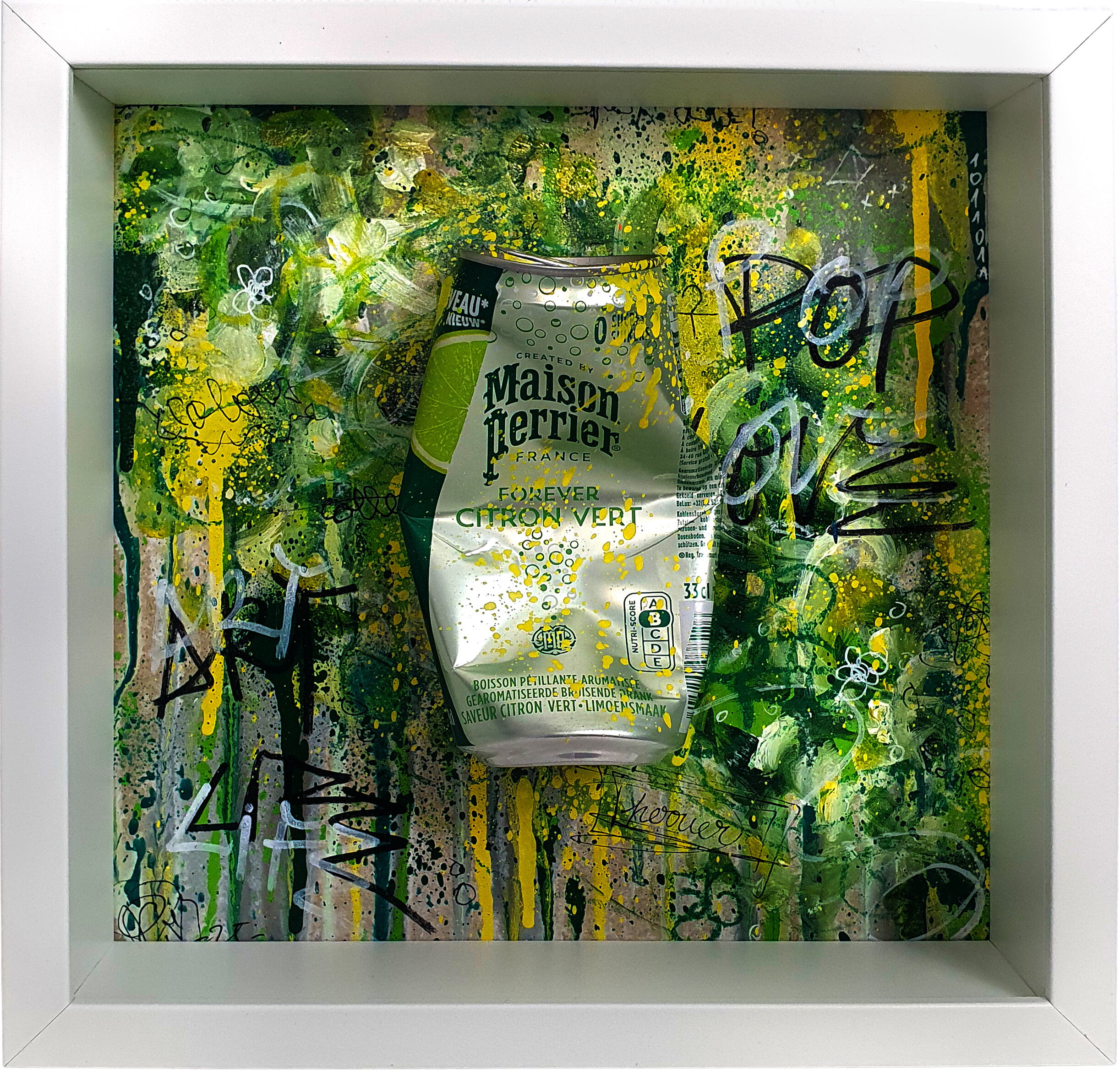 Box Murale 3d Sculpture Perrier Canette Pop Art Graffiti Art Urbain Originale