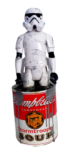 Stormtrooper Soupe Campbell Sculpture Pop Art 3d Original by Priscilla Vettese, Sculpture for Sale on Select