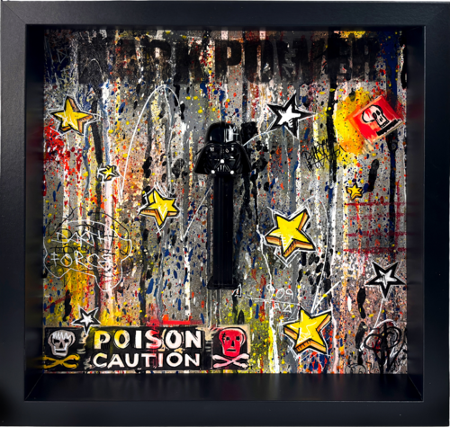 Cadre Box 3d Dark Vador Star Wars Pez Urban Pop Graffiti by Priscilla Vettese, Sculpture for Sale on Select