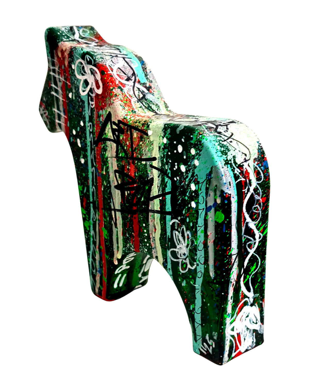 Sculpture Cheval Dala Street Pop Art Coloré Verre Unique Priscilla Vettese Sculpture for sale