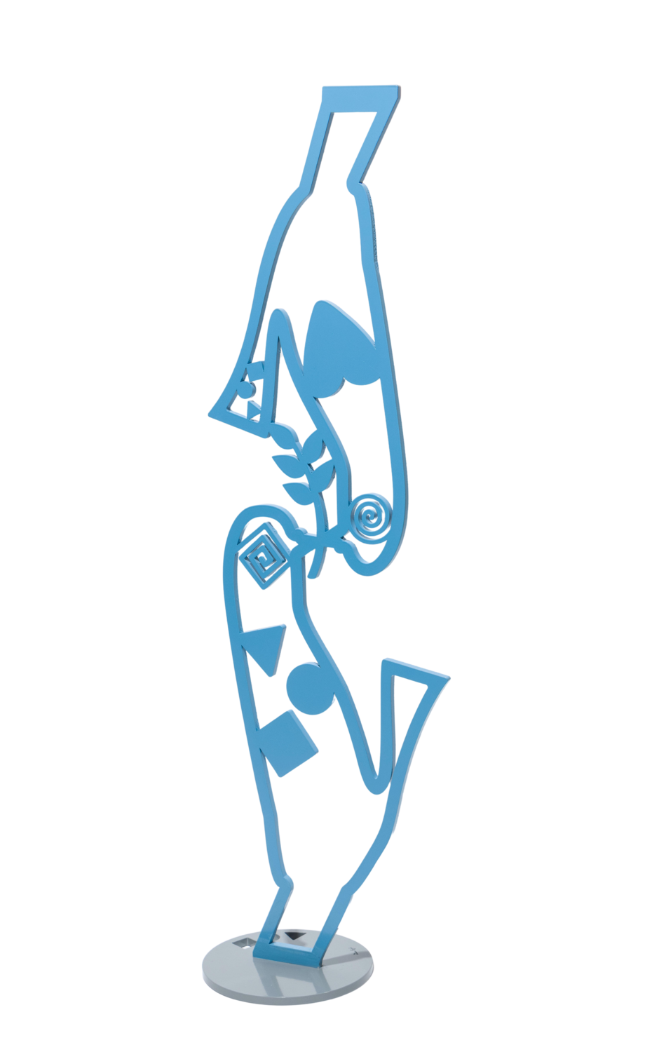 Zion Ezri - Birds of Love -Free standing indoor/outdoor hand painted Aluminum Sculpture Art Time Gallery Sculpture for sale
