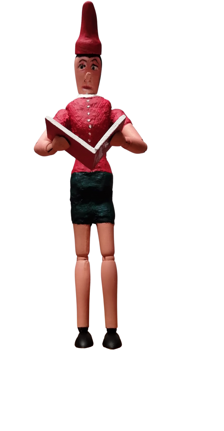"C'èra una volta un pezzo di legno" Pinocchio Pietro Dell'Aversana Sculpture for sale