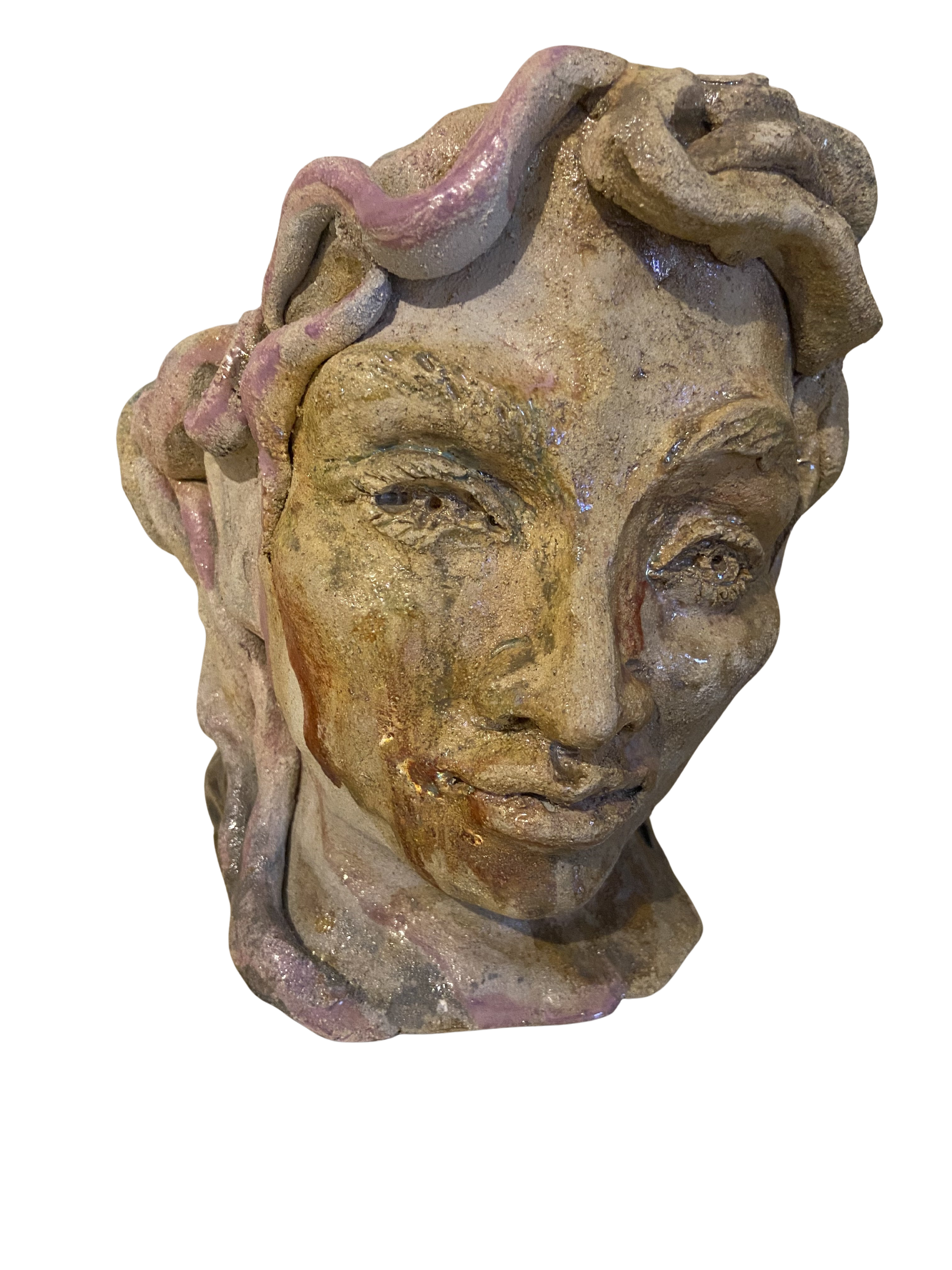 “Dea” vaso scultura ceramica raku