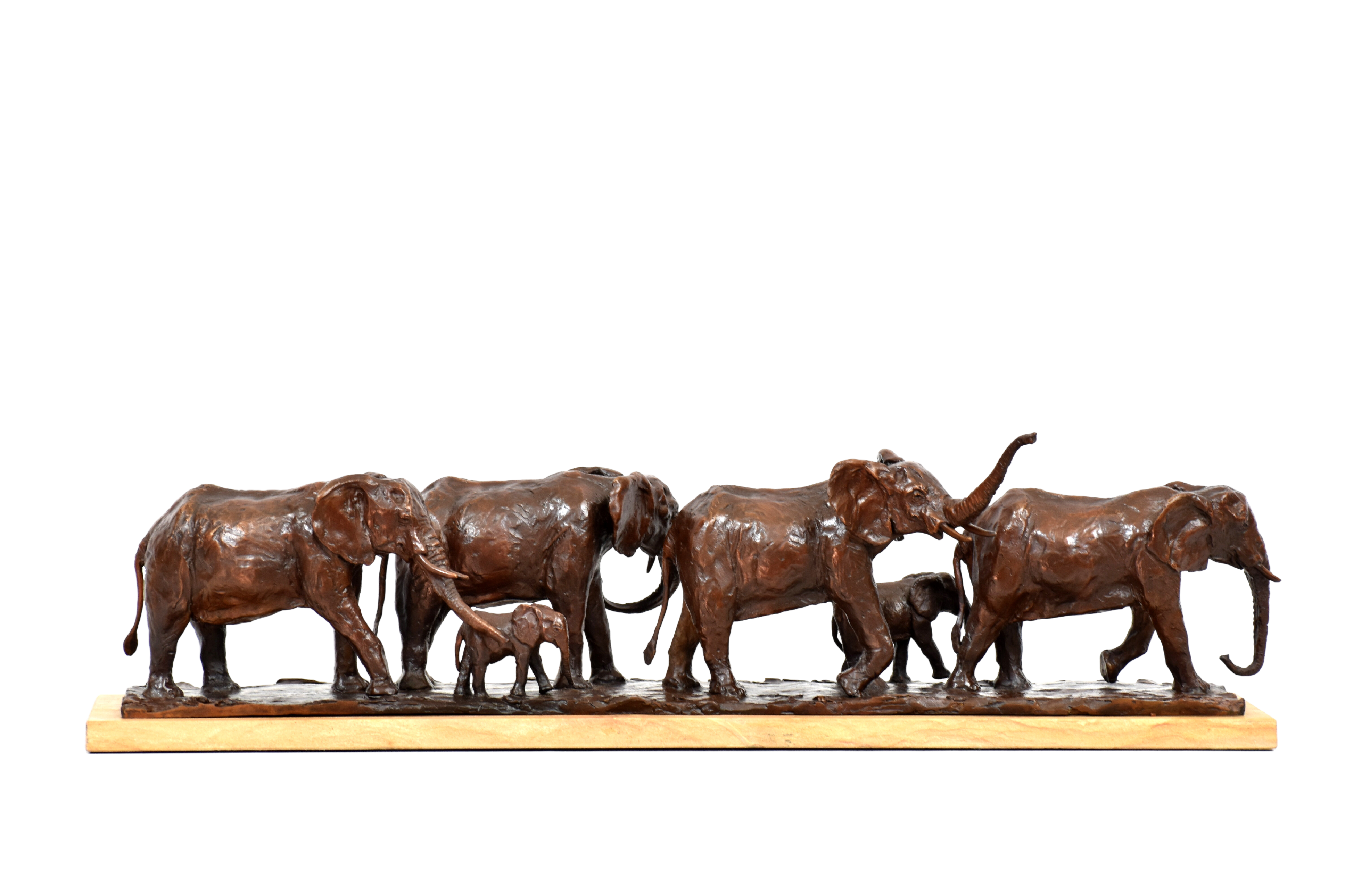 Bronze Elephant Herd Sculpture