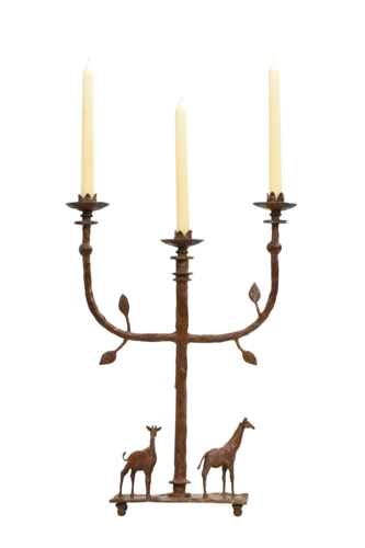 Bronze Sculptural Giraffe Candelabra by Heinrich Filter, Sculpture for Sale on Select